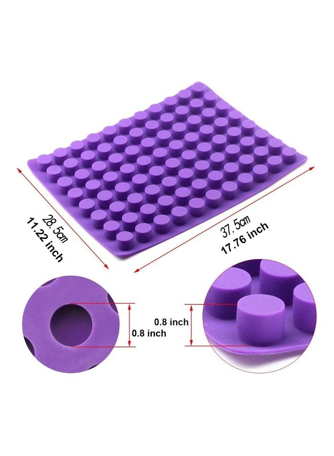 Baking Supplies 88 Cavities Mini Round Small Cheesecake Silicone Molds for Chocolate Clover Jelly Candy Ice Mold Purple 11.76x11.22x0.8inch Baking Supplies 88 Cavities Mini Round Small Cheesecake Silicone Molds for Chocolate Clover Jelly Candy Ice Mold Purple 11.76x11.22x0.8inch